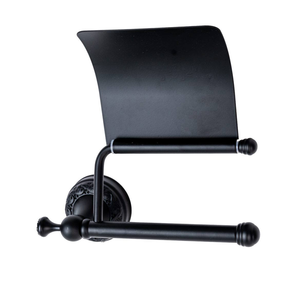 Set Accesorii Baie Premium din Alamă – Design Vintage Negru Mat & Ceramică Albă, 3539, trendysanitary.ro