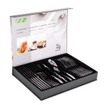 Set Tacâmuri 24 Piese RAWI din Inox – Design Modern și Minimalist, 9332, trendysanitary.ro