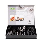 Set Tacâmuri 24 Piese RAWI din Inox – Design Modern și Minimalist, 7644, trendysanitary.ro