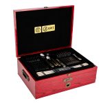 Set Tacâmuri RAWI 84 Piese din Inox – Eleganță Clasică într-o Cutie de Lemn Luxoasă, 6576, trendysanitary.ro