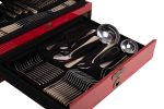 Set Tacâmuri RAWI 84 Piese din Inox – Eleganță Clasică într-o Cutie de Lemn Luxoasă, 6628, trendysanitary.ro