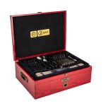 Set Tacâmuri RAWI 84 Piese din Inox – Eleganță Clasică într-o Cutie de Lemn Luxoasă, 7481, trendysanitary.ro