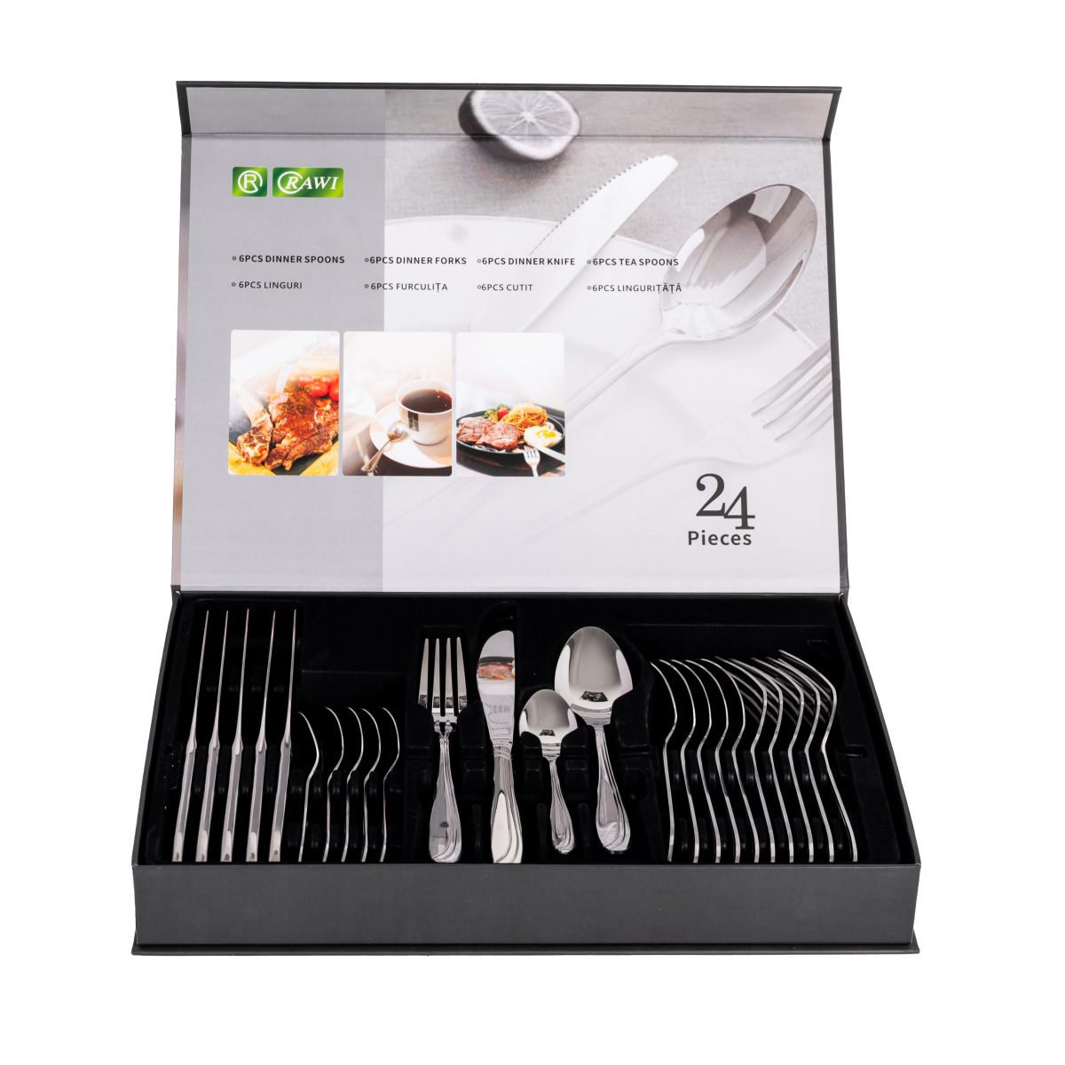 Set tacâmuri RAWI 24 piese – Design elegant și funcționalitate zilnică, 2594, trendysanitary.ro
