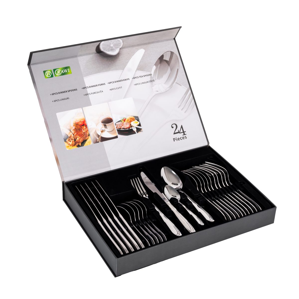 Set tacâmuri RAWI 24 piese – Design elegant și funcționalitate zilnică, 8941, trendysanitary.ro