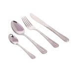 Set tacâmuri RAWI din inox 24 piese – Model Elegant cu detalii argintii, 3613, trendysanitary.ro
