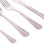 Set tacâmuri RAWI din inox 24 piese – Model Elegant cu detalii argintii, 6518, trendysanitary.ro