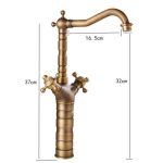Set baterii baie TRENDY’S: baterie cadă bronz antichizat + baterie lavoar pe blat + baterie bideu, 1847, trendysanitary.ro