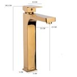 Set coloană de duș TRENDY’S 4 funcții + funcție bideu, auriu + Baterie lavoar TRENDY’S montaj pe blat, auriu, 659, trendysanitary.ro