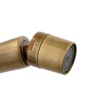 Set baterii baie bronz antichizat – coloană de duș TRENDY S cu broderie ceramică, baterie lavoar și baterie bideu, 2109, trendysanitary.ro