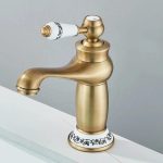 Set baterii baie bronz antichizat – coloană de duș TRENDY S cu broderie ceramică, baterie lavoar și baterie bideu, 7510, trendysanitary.ro