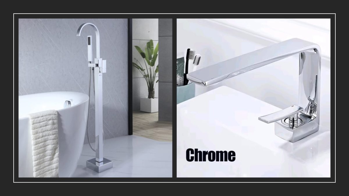 Set Baterii Baie TRENDY’S – Finisaj Cromat – Cadă Freestanding + Lavoar, 3242, trendysanitary.ro