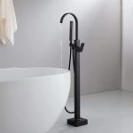 Set Baterii Baie TRENDY’S – Finisaj negru mat – Cadă Freestanding + Lavoar, 6615, trendysanitary.ro