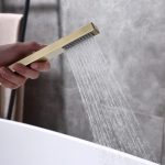 Set Baterii Baie TRENDY’S – Finisaj Gold – Cadă Freestanding + Lavoar, 7632, trendysanitary.ro