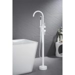 Set Baterii Baie TRENDY’S – Finisaj Alb Mat – Cadă Freestanding + Lavoar, 4738, trendysanitary.ro