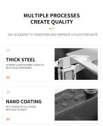 Chiuvetă rotundă multifuncțională inox TRENDY’S, 50×50×22 cm, cu baterie pliabilă 360°, sistem spălat pahare și dozator săpun, 8770, trendysanitary.ro