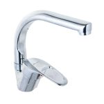 Baterie chiuvetă bucătărie monocomandă cu pipă înaltă mobilă – finisaj cromat, 6320, trendysanitary.ro