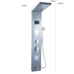 Panou de dus cu hidromasaj TRENDY’S, inox 5 functii digital cu led, gri satin, 9250, trendysanitary.ro