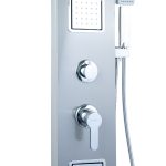 Panou de dus cu hidromasaj TRENDY’S, inox 5 functii digital cu led, gri satin, 4784, trendysanitary.ro