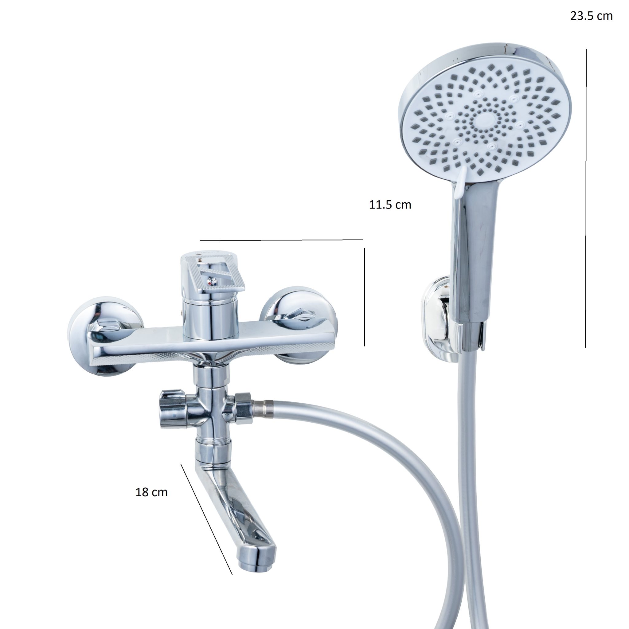 Set baterie cadă-duș monocomandă Trendy’s cu montaj pe perete și kit de duș inclus, finisaj cromat (1) Set baterie cadă-duș monocomandă Trendy’s cu montaj pe perete și kit de duș inclus, finisaj cromat, 9246, trendysanitary.ro