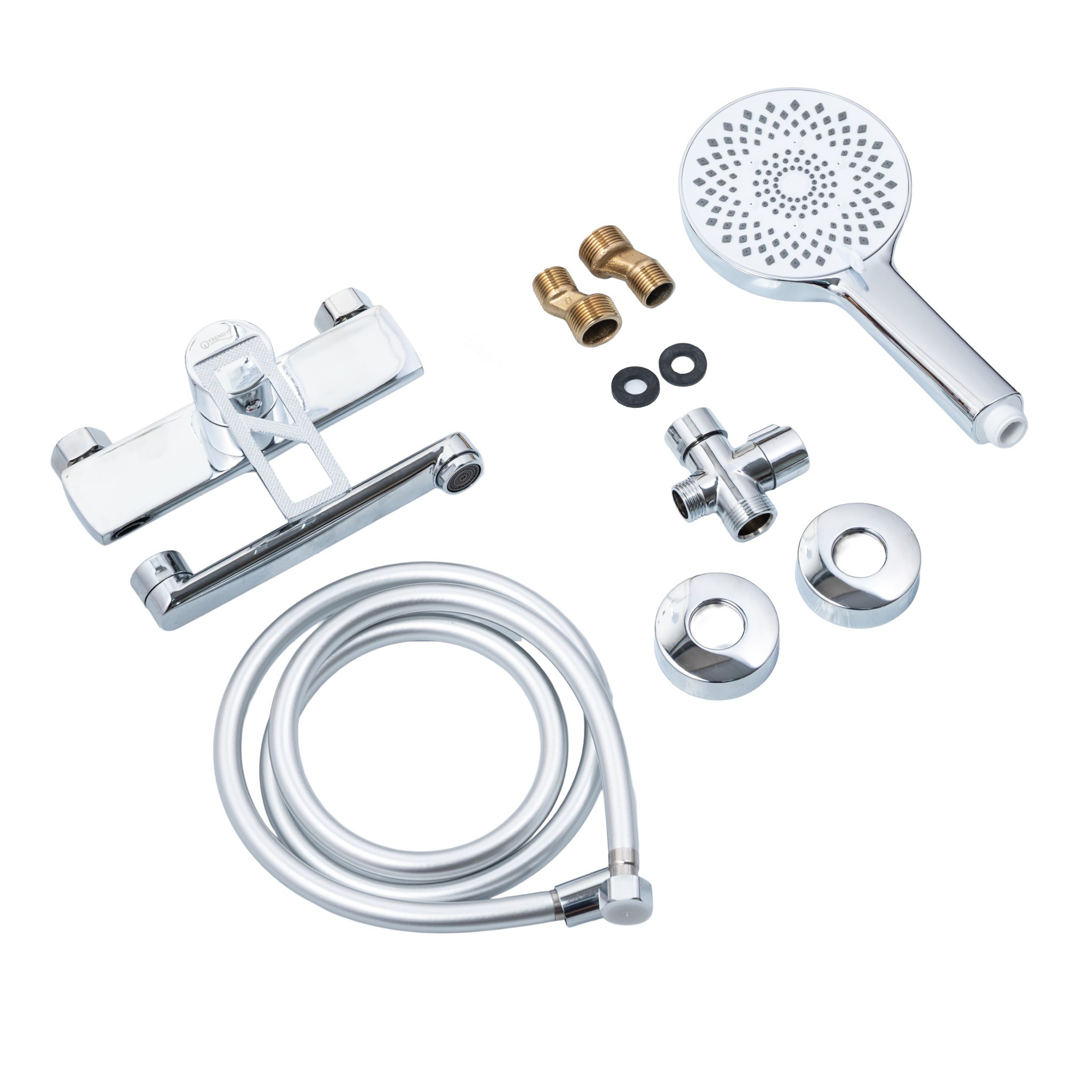 Set baterie cadă-duș monocomandă Trendy’s cu montaj pe perete și kit de duș inclus, finisaj cromat (5) Set baterie cadă-duș monocomandă Trendy’s cu montaj pe perete și kit de duș inclus, finisaj cromat, 2091, trendysanitary.ro