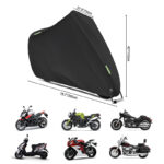 Husă de protecție pentru motocicletă, culoare neagră – impermeabilă și rezistentă UV, 3232, trendysanitary.ro