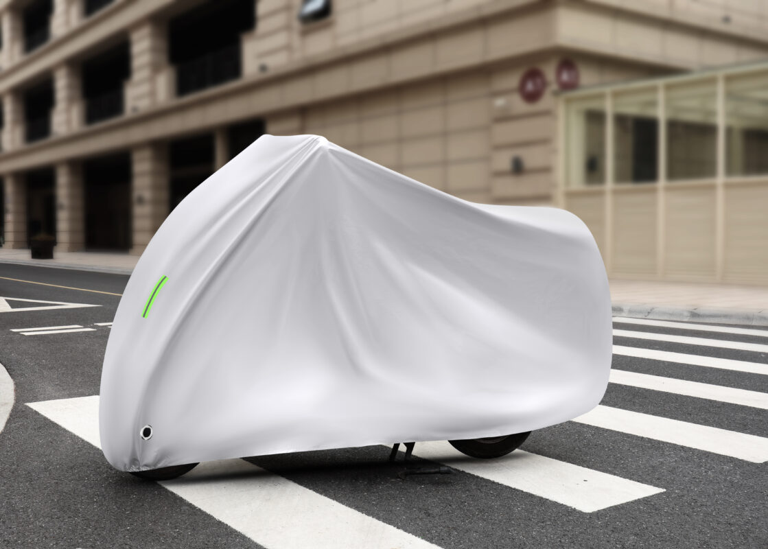 Seturi accesorii baie, Husă de protecție pentru motocicletă – argintie, impermeabilă, mărime mare 245×125×105 cm, trendysanitary.ro